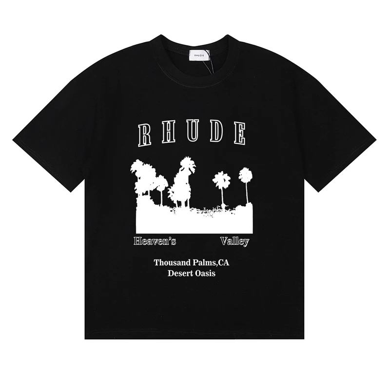 Street Fashion Brand Logo - แฟชั่นแบรนด์รู๊ดเสื้อยืดฤดูร้อนลำลองพิมพ์โลโก้แขนสั้นผู้ชายผู้หญิงไฮสตรีท ที