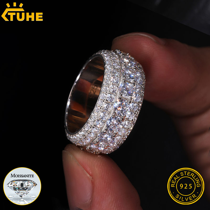 Street Fashion Rings - แหวนผู้ชาย TUHE แบบ Unisex ประดับเพชรโมอิสซาไนต์ วัสดุ