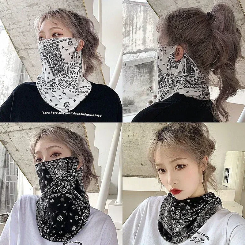 Street Fashion Rings - UV Protection ครีมกันแดดหน้ากากสําหรับผู้ชายผู้หญิงฤดูร้อนหน้าคอหูผ้าพันคอแฟชั่น Punk Bandana Hip