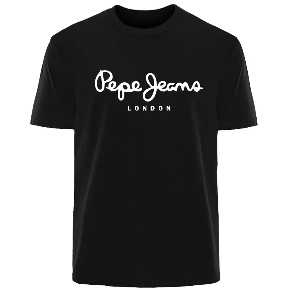 Street Fashion Brand Logo - 2026 ใหม่เปเป้ ยีนส์ ลอนดอนเสื้อยืดแขนสั้นโลโก้ผู้หญิงแบรนด์หรูเสื้อคู่ชายหญิงสไตล์สตรีทแบบเป็นกลาง