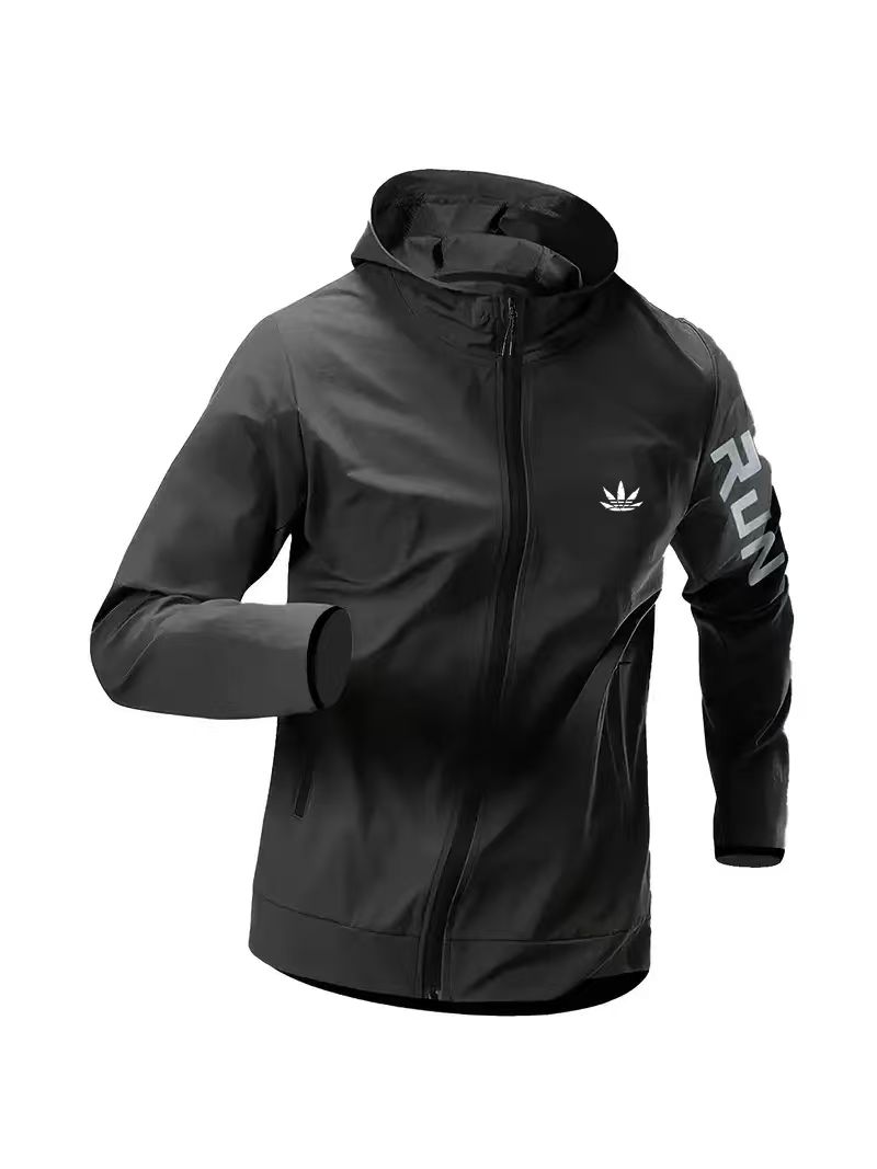 Reflective Jacket Running - เสื้อแจ็คเก็ตวิ่งมีฮู้ดสำหรับผู้ชาย กันลม กันน้ำ น้ำหนักเบา ระบายอากาศได้ดี เหมาะสำหรับวิ่ง