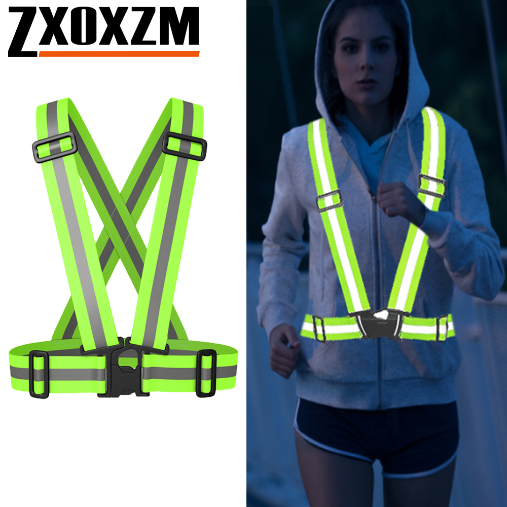 Reflective Jacket Running - เสื้อกั๊กวิ่งกลางคืน 1 ชิ้น สะท้อนแสงได้ดี ระบายอากาศได้ดี ปรับขนาดได้