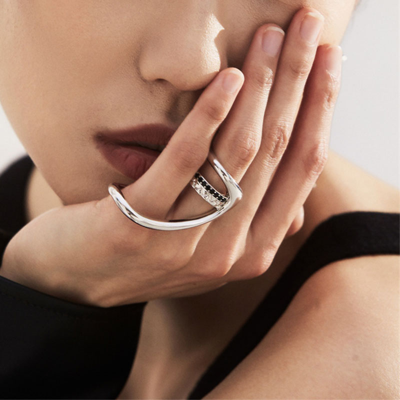 Ventfille 925เงินสเตอร์ลิง zir - Street Fashion Rings บทวิจารณ์และราคา