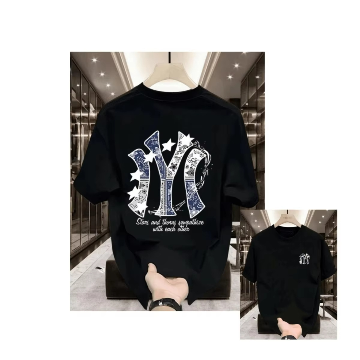 เสื้อยืดลำลองลายโลโก้แบรนด์สปอ - Street Fashion Brand Logo บทวิจารณ์และราคา