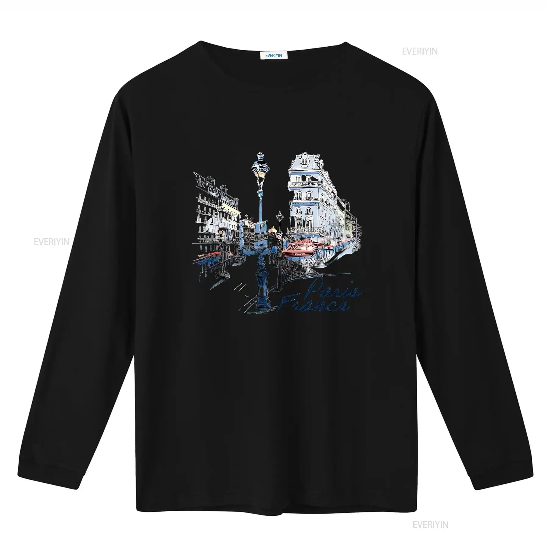เสื้อยืดลายวินเทจสไตล์ปารีส ฝร - Street Fashion Paris บทวิจารณ์และราคา