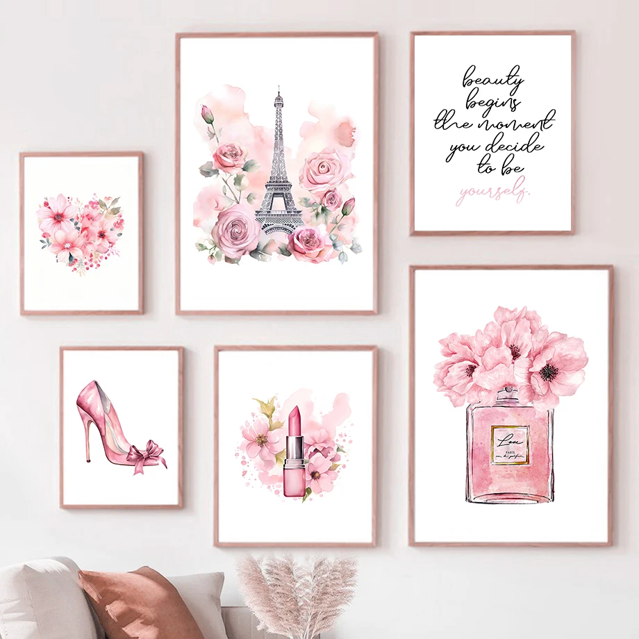 ปารีสแฟชั่นโปสเตอร์ศิลปะสีชมพู - Street Fashion Paris บทวิจารณ์และราคา