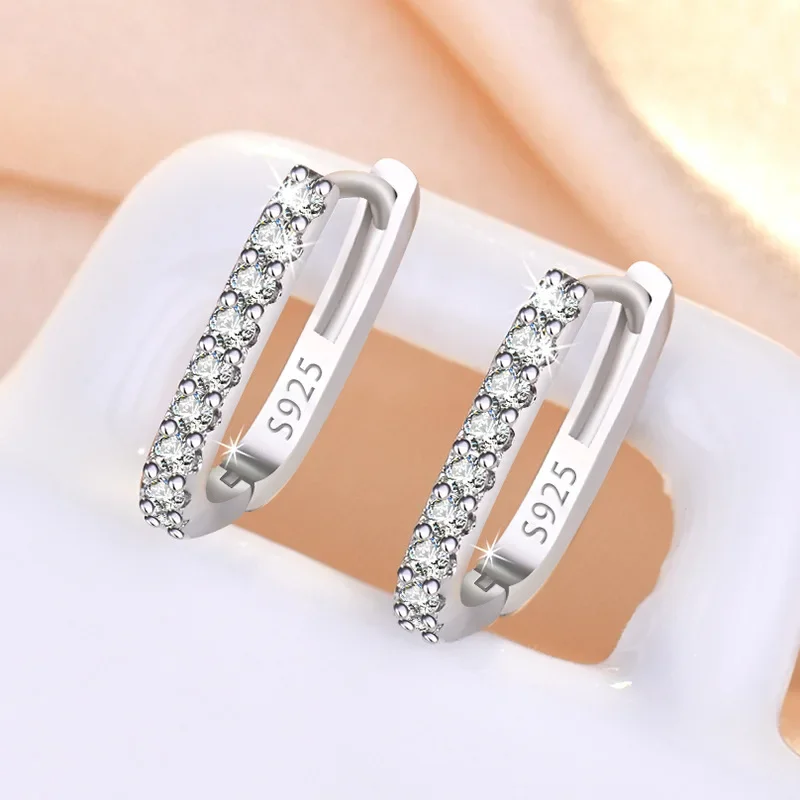 คุณภาพสูง 925 เงินสเตอร์ลิงคริ - Street Fashion Earrings บทวิจารณ์และราคา