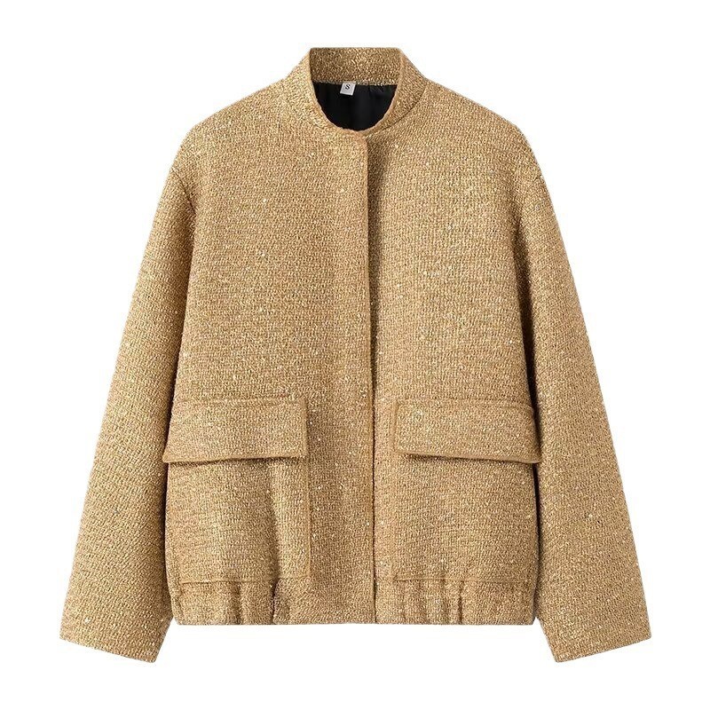 ผู้หญิงแฟชั่นเงาเลื่อมเสื้อแจ็ - Street Fashion Shanghai บทวิจารณ์และราคา