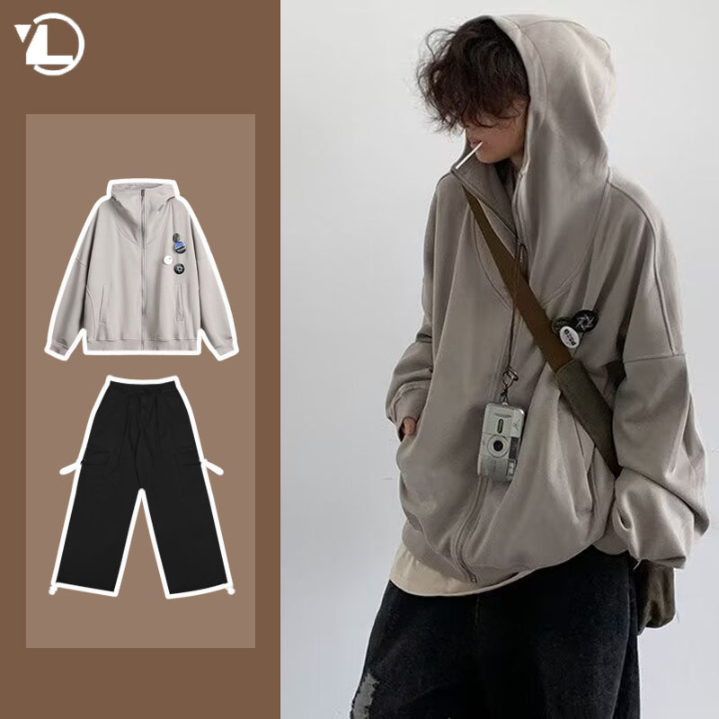 ชุดลำลองแนววิทยาลัยสำหรับฤดูใบ - Street Fashion Jacket Men บทวิจารณ์และราคา