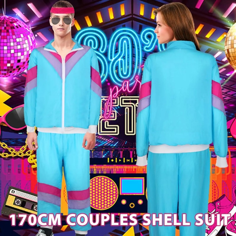 80s 90s ชุดแฟนซีเครื่องแต่งกาย - Street Fashion Jacket Men บทวิจารณ์และราคา