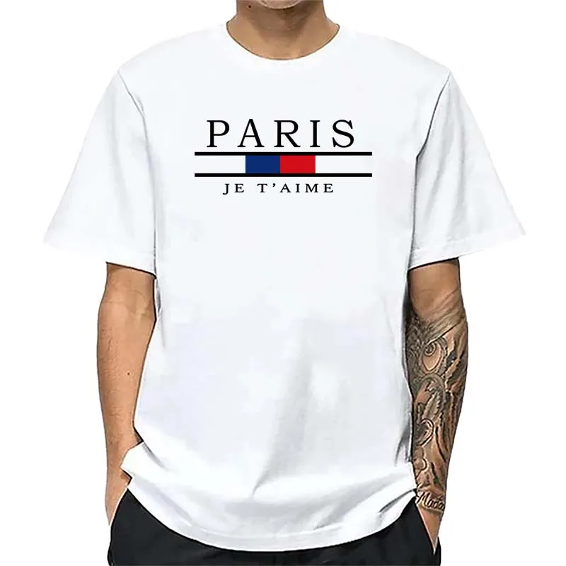 เสื้อยืดพิมพ์ลายกราฟิกปารีสผู้ - Street Fashion Paris บทวิจารณ์และราคา