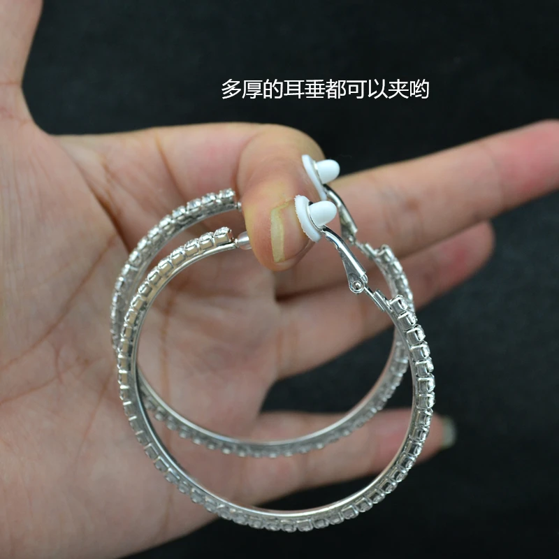 ต่างหูแบบหนีบสําหรับผู้หญิง ไม - Street Fashion Earrings บทวิจารณ์และราคา