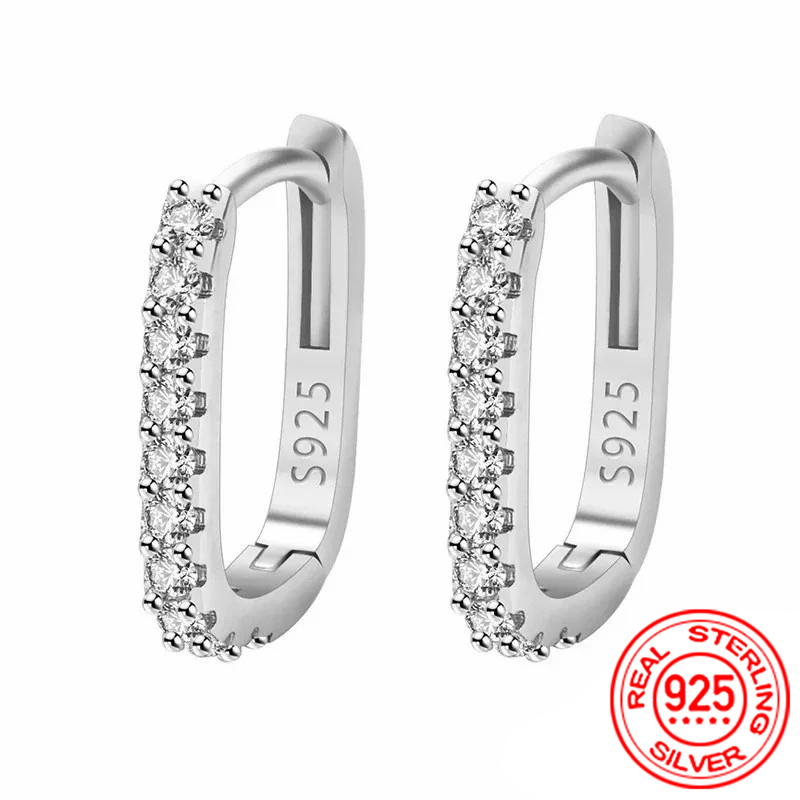 คุณภาพสูง 925 เงินสเตอร์ลิงคริ - Street Fashion Earrings บทวิจารณ์และราคา