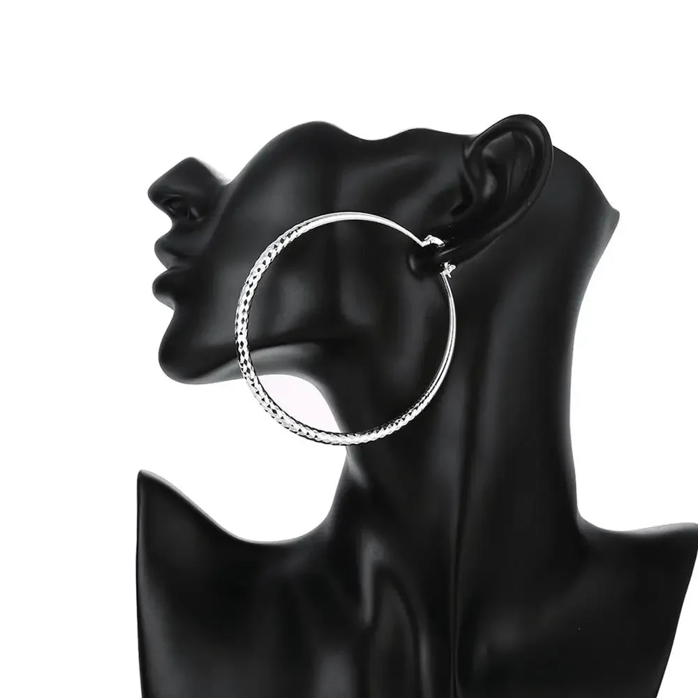 ต่างหูเงินแท้ 925 ขนาด 7 ซม. ส - Street Fashion Earrings บทวิจารณ์และราคา