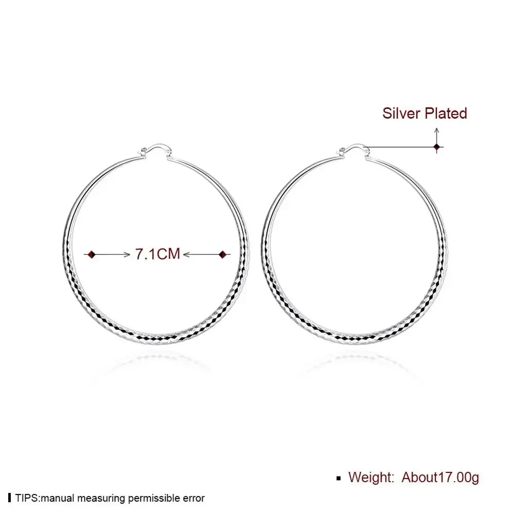 ต่างหูเงินแท้ 925 ขนาด 7 ซม. ส - Street Fashion Earrings บทวิจารณ์และราคา