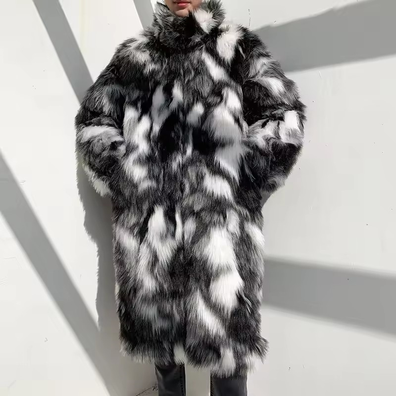 ฤดูหนาว Hip Hop ยาว Faux FUR C - Street Fashion Jacket Men บทวิจารณ์และราคา