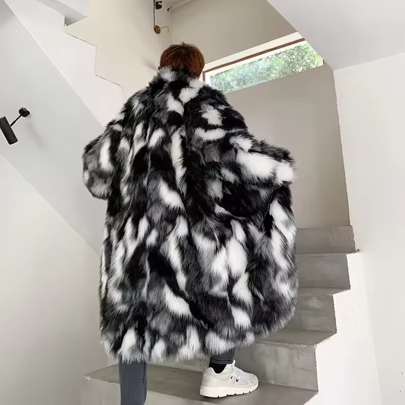 ฤดูหนาว Hip Hop ยาว Faux FUR C - Street Fashion Jacket Men บทวิจารณ์และราคา