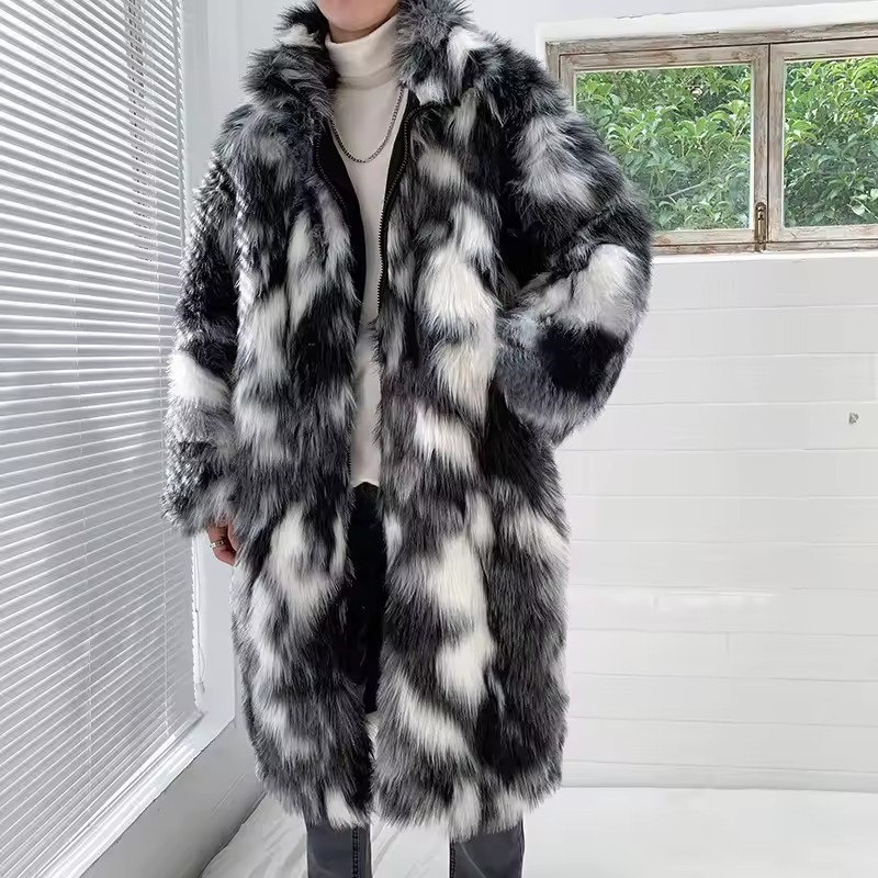 ฤดูหนาว Hip Hop ยาว Faux FUR C - Street Fashion Jacket Men บทวิจารณ์และราคา