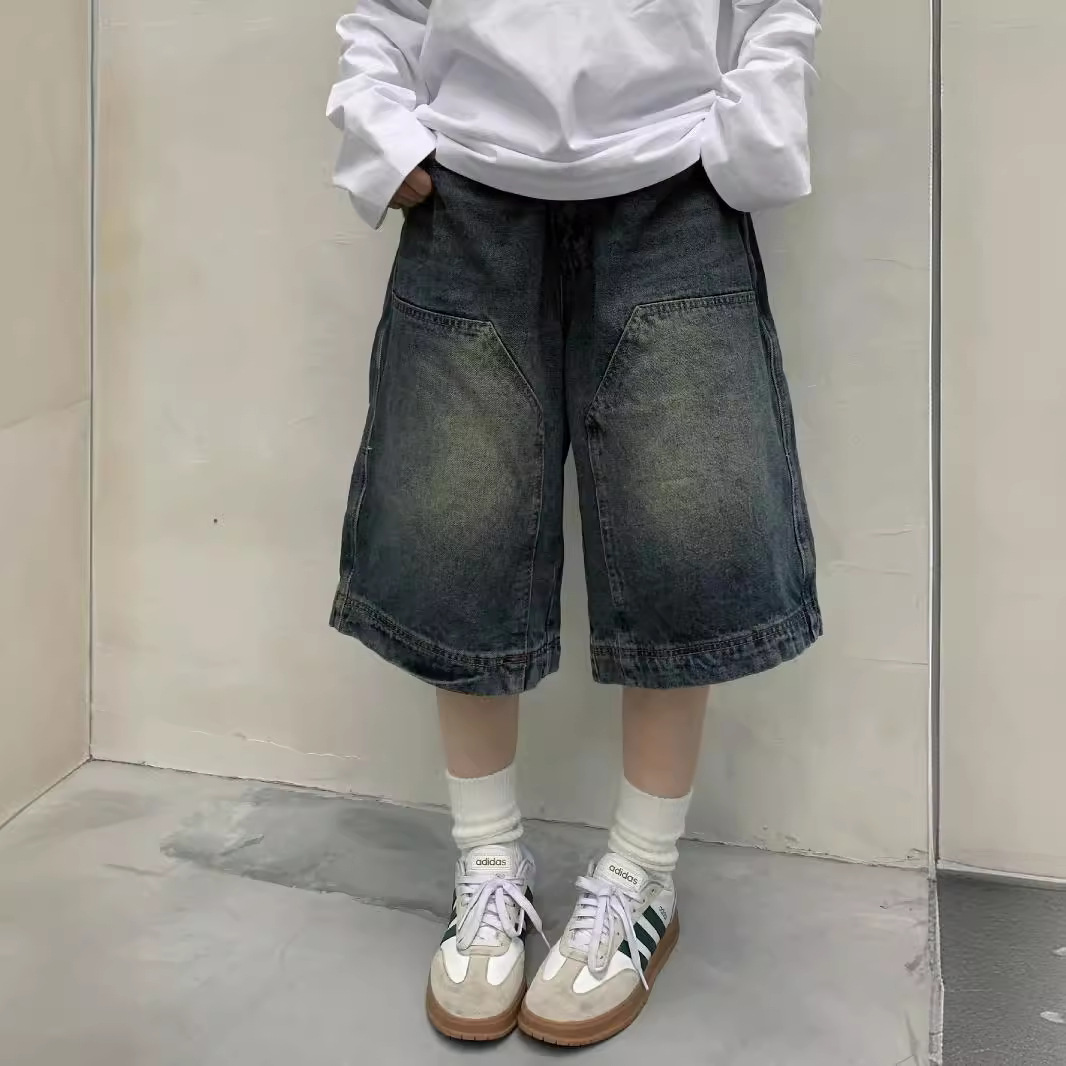 กางเกงยีนส์ขาสั้นทรงหลวมสไตล์ว - Street Fashion Baggy บทวิจารณ์และราคา
