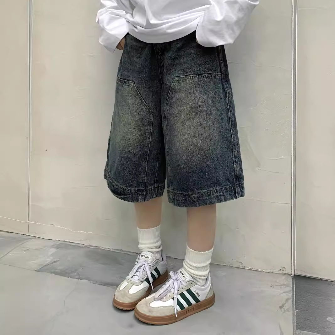 กางเกงยีนส์ขาสั้นทรงหลวมสไตล์ว - Street Fashion Baggy บทวิจารณ์และราคา
