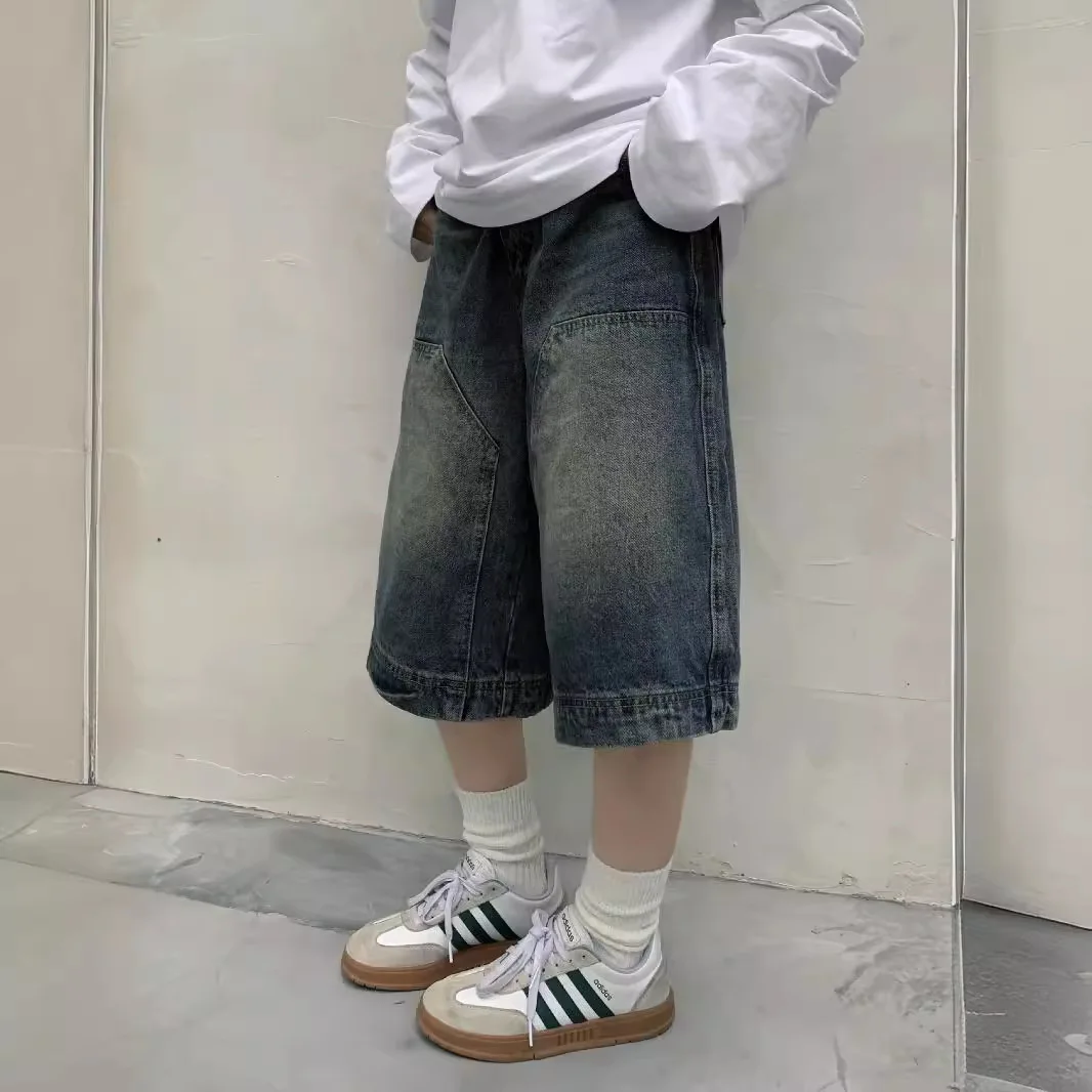 กางเกงยีนส์ขาสั้นทรงหลวมสไตล์ว - Street Fashion Baggy บทวิจารณ์และราคา
