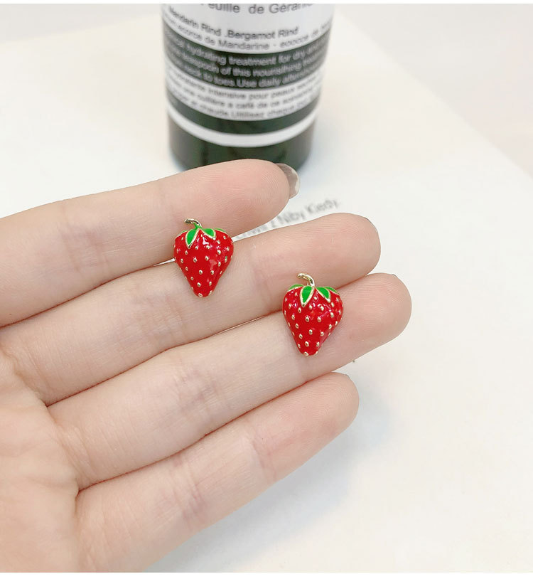 อะคริลิคสตรอเบอร์รี่ต่างหูแฟชั - Street Fashion Earrings บทวิจารณ์และราคา