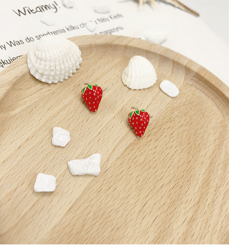 อะคริลิคสตรอเบอร์รี่ต่างหูแฟชั - Street Fashion Earrings บทวิจารณ์และราคา