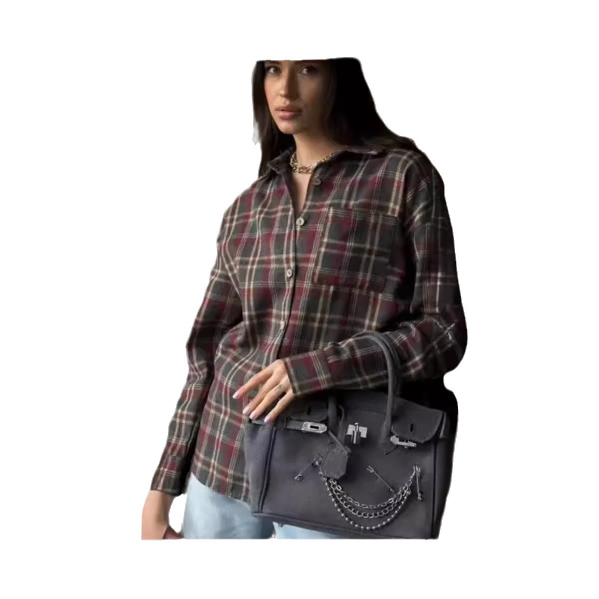 2025 แฟชั่นBaggyลายสก๊อตสตรีเส - Street Fashion Baggy บทวิจารณ์และราคา