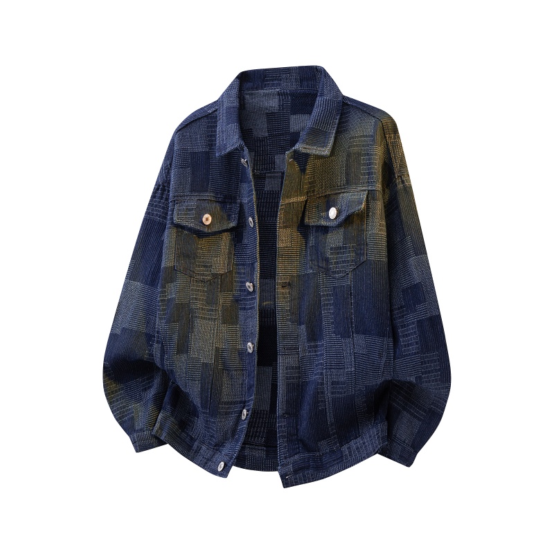 แจ็คเก็ตยีนส์ผู้ชายสไตล์วินเทจ - Street Fashion Jacket Men บทวิจารณ์และราคา