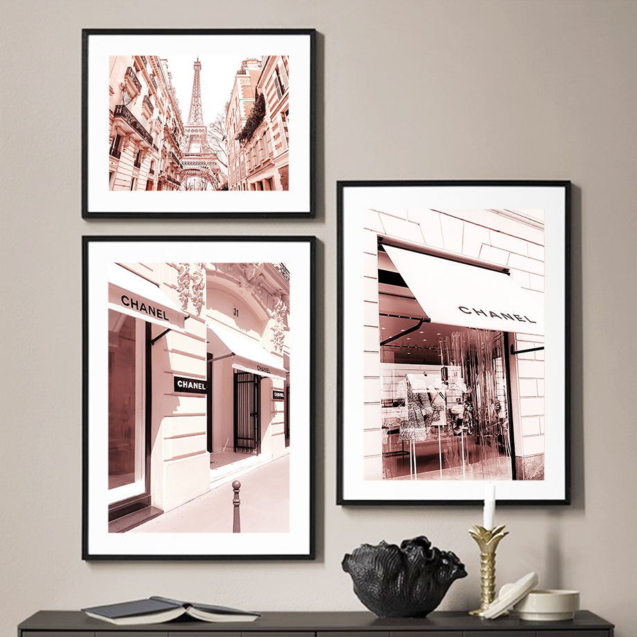 ภาพพิมพ์บนผ้าใบลายห้างสรรพสินค - Street Fashion Paris บทวิจารณ์และราคา