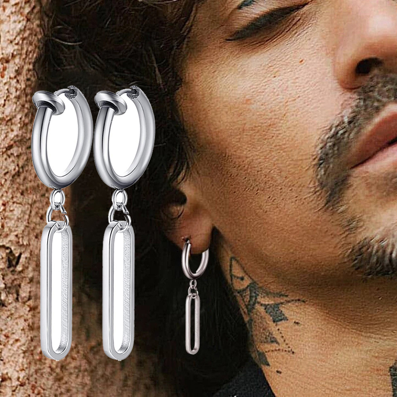 แฟชั่นใบมีดสแตนเลสต่างหู Vinta - Street Fashion Earrings บทวิจารณ์และราคา