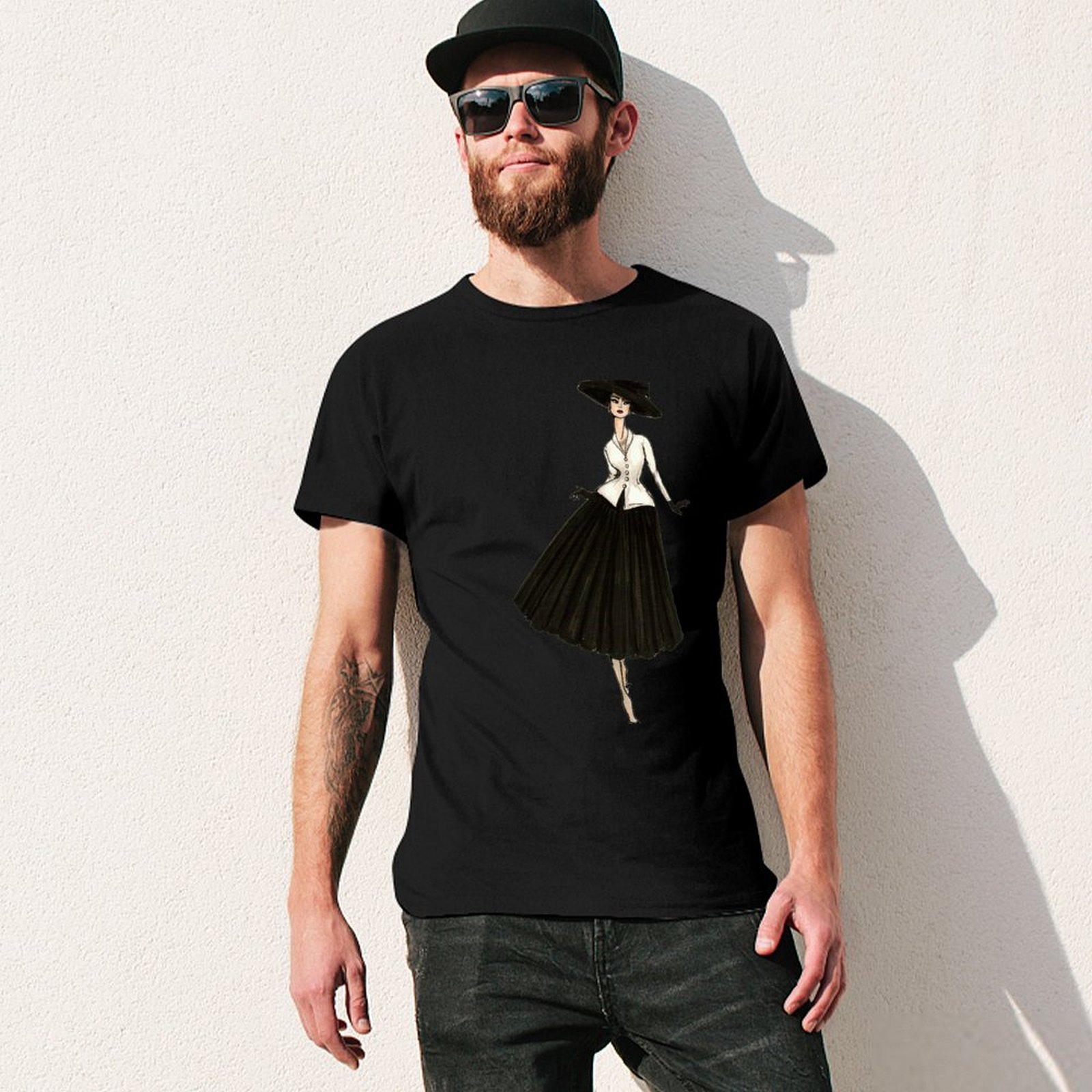 เสื้อยืดลายภาพประกอบแฟชั่นสไตล - Street Fashion Paris บทวิจารณ์และราคา
