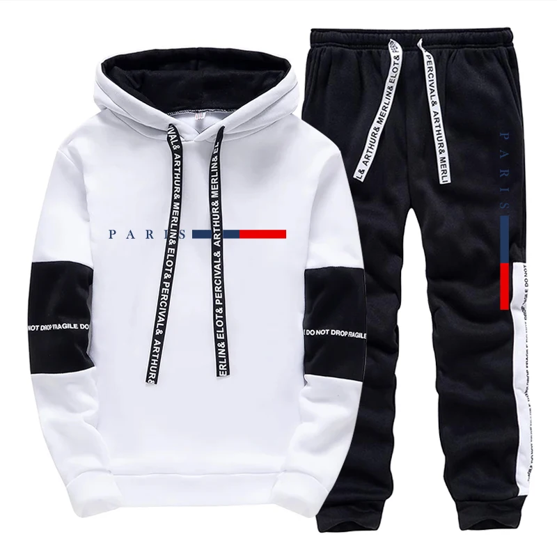 ชุดเซ็ตผู้ชาย/เสื้อฮู้ด/กางเกง - Street Fashion Paris บทวิจารณ์และราคา