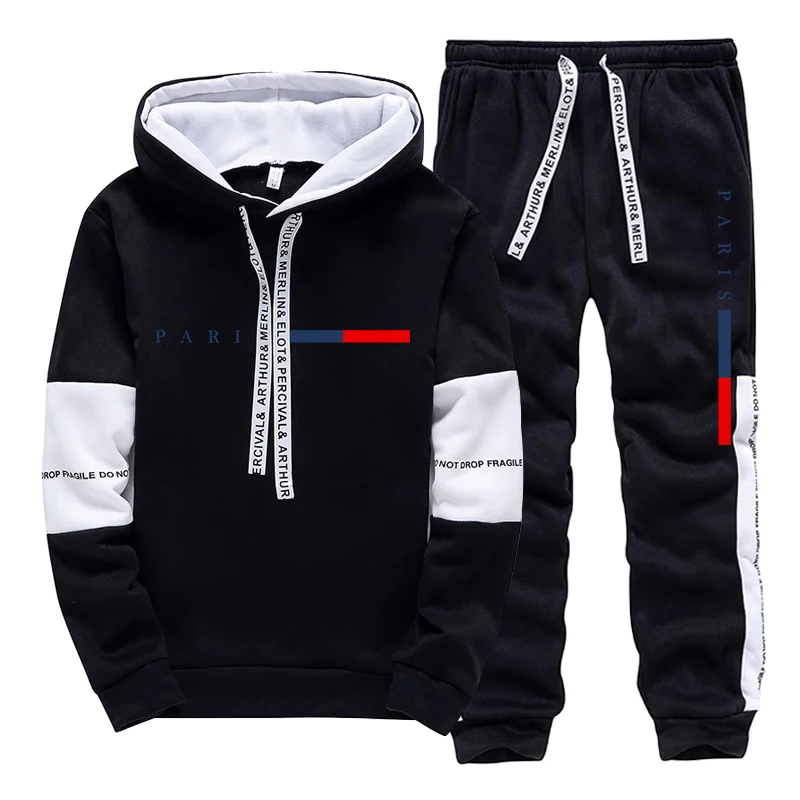ชุดเซ็ตผู้ชาย/เสื้อฮู้ด/กางเกง - Street Fashion Paris บทวิจารณ์และราคา