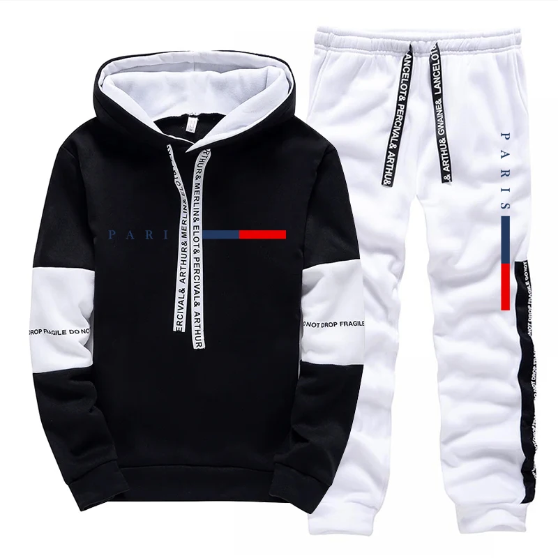 ชุดเซ็ตผู้ชาย/เสื้อฮู้ด/กางเกง - Street Fashion Paris บทวิจารณ์และราคา