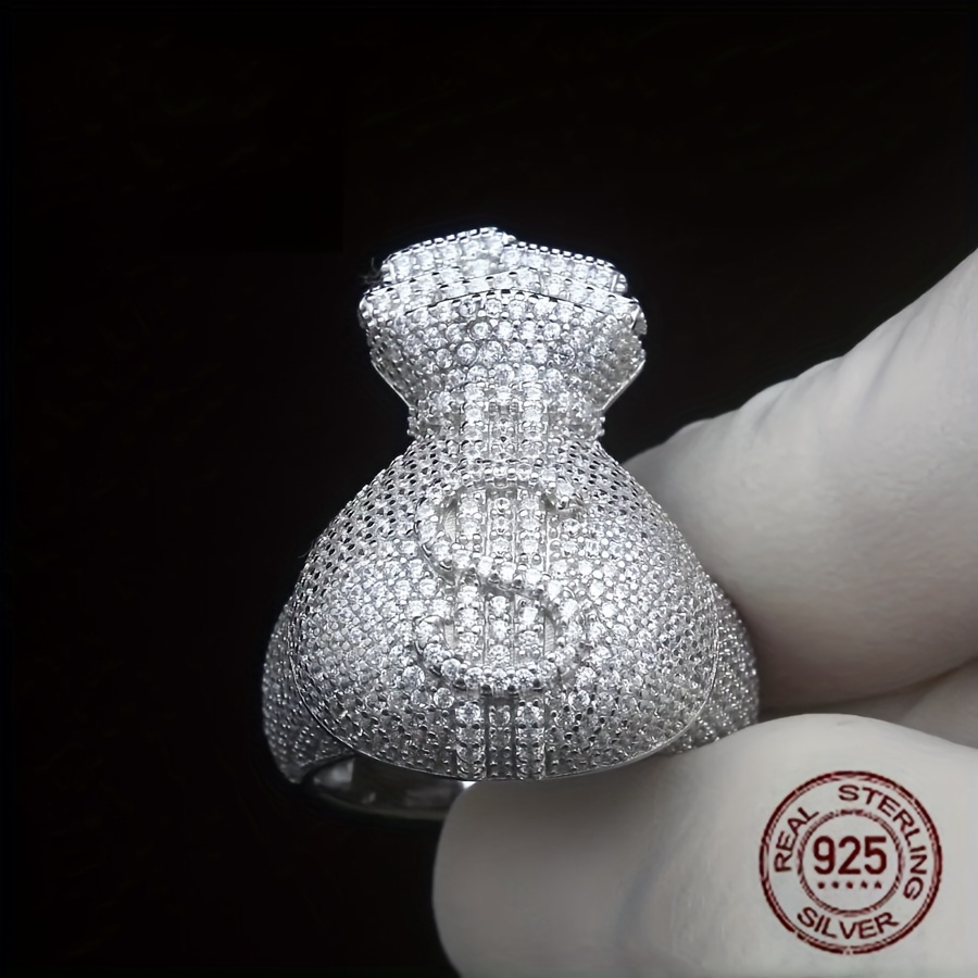 ผู้ชายที่ไม่ซ้ํากัน 925 เงินสเ - Street Fashion Rings บทวิจารณ์และราคา