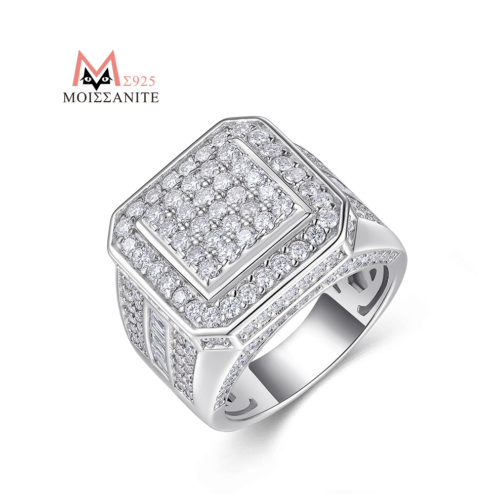 JIUZUAN Full Moissanite แหวนสแ - Street Fashion Rings บทวิจารณ์และราคา