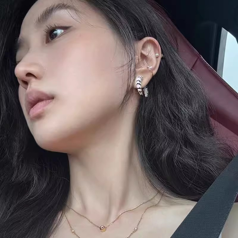 Vintage ด้านหน้าด้านหลัง Zirco - Street Fashion Earrings บทวิจารณ์และราคา