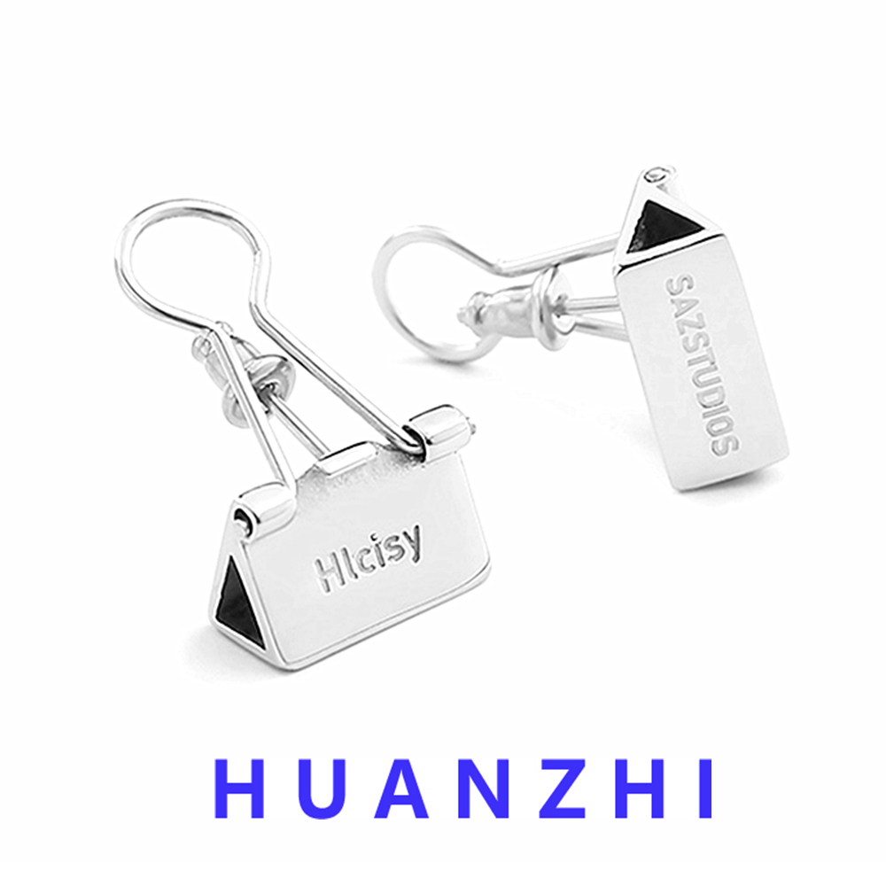 HUANZHI 2022ใหม่ Punk สร้างสรร - Street Fashion Earrings บทวิจารณ์และราคา