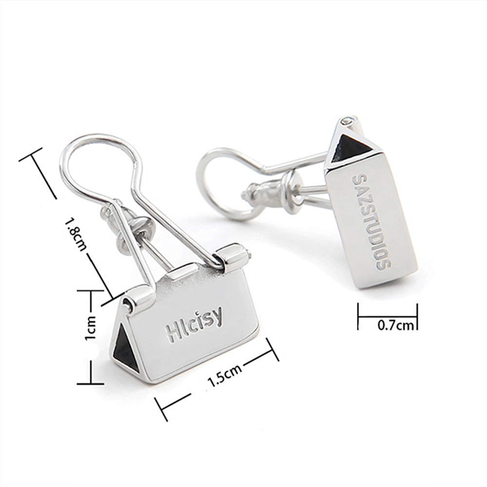HUANZHI 2022ใหม่ Punk สร้างสรร - Street Fashion Earrings บทวิจารณ์และราคา
