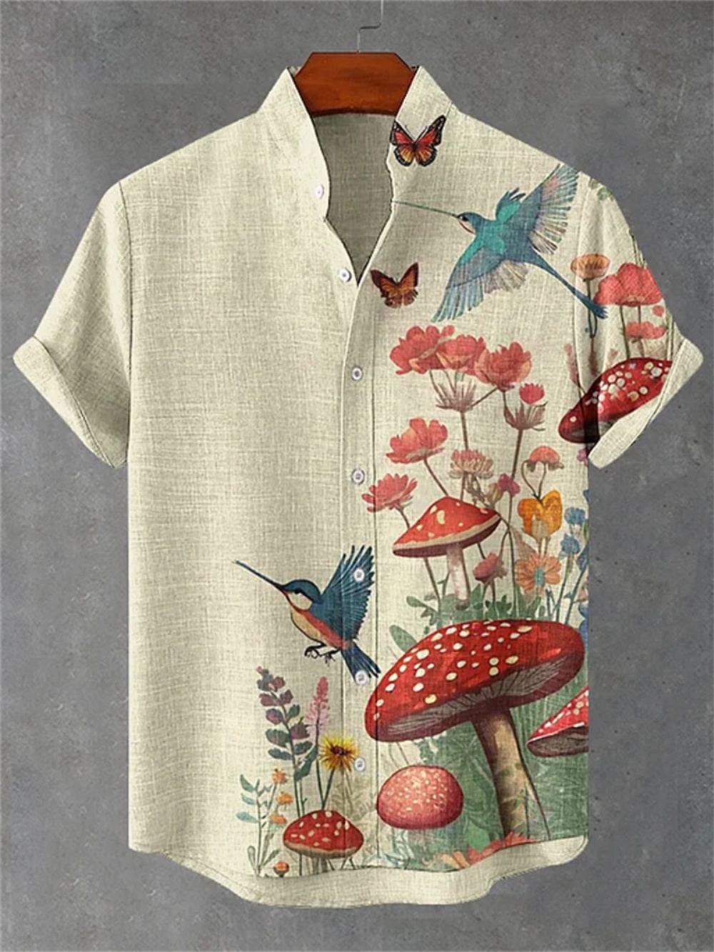 เสื้อเชิ้ตผ้าลินินแขนสั้นสำหรั - Street Fashion Shanghai บทวิจารณ์และราคา