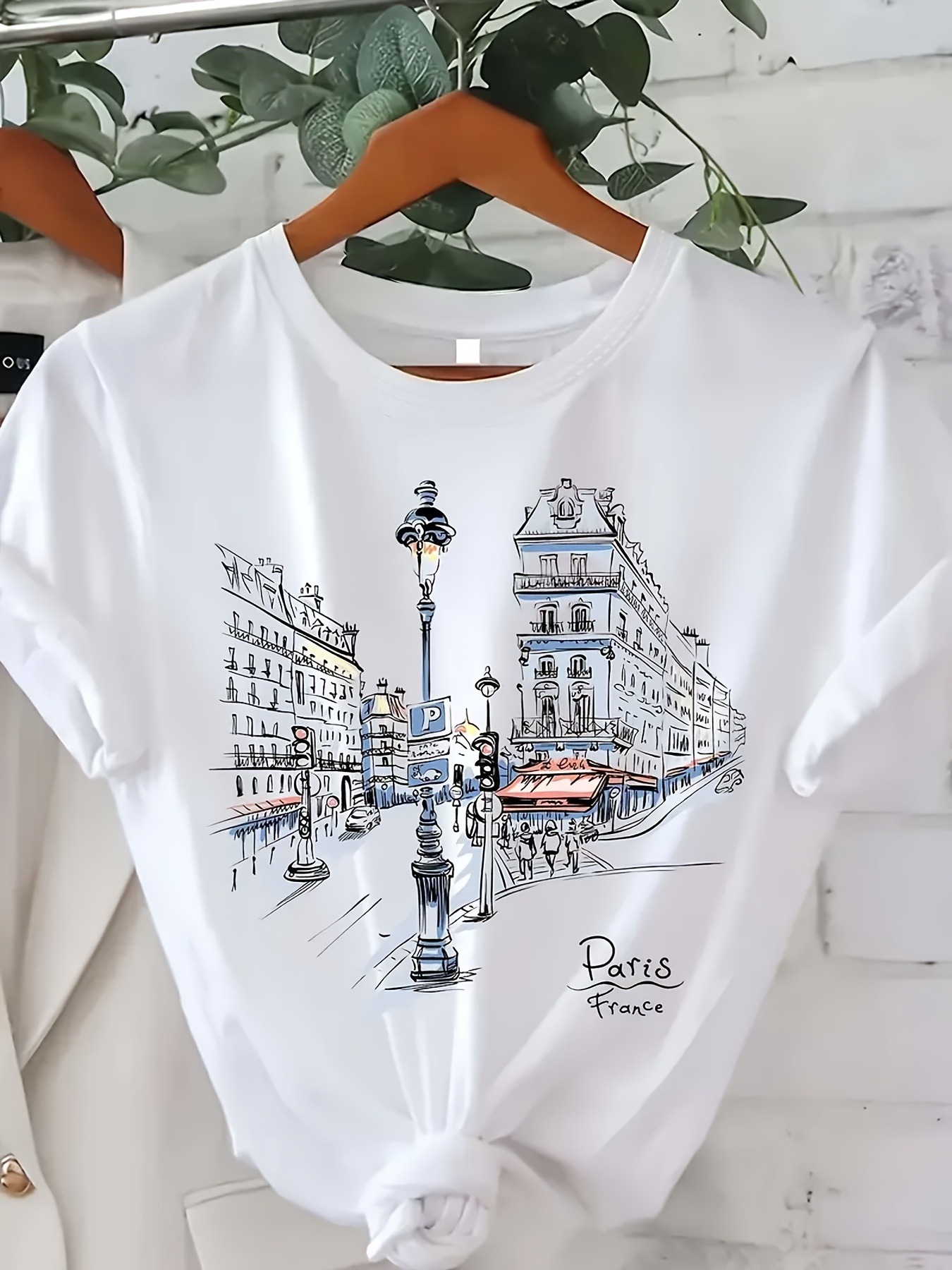 เสื้อยืดพิมพ์ลาย Paris Street  - Street Fashion Paris บทวิจารณ์และราคา