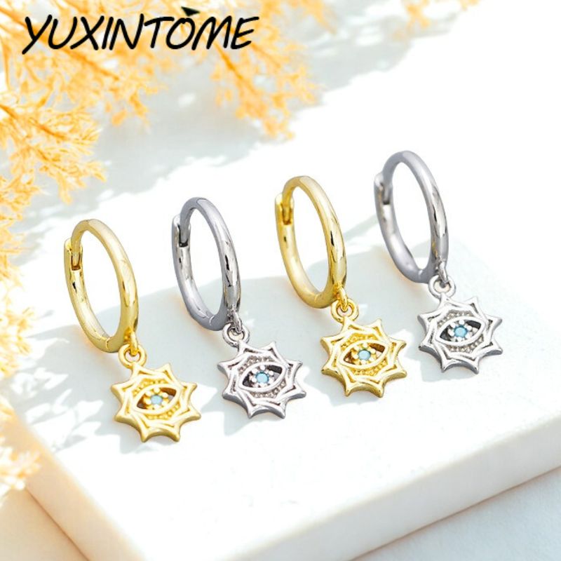 ต่างหูเงินแท้ 925 รูปดาวแปดแฉก - Street Fashion Earrings บทวิจารณ์และราคา