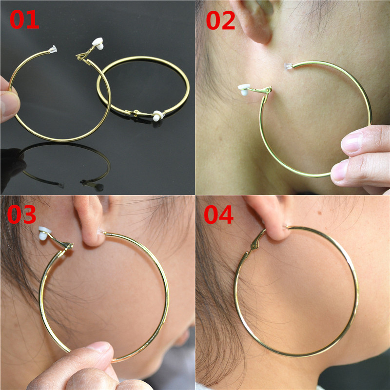 ต่างหูแบบหนีบสําหรับผู้หญิง วง - Street Fashion Earrings บทวิจารณ์และราคา