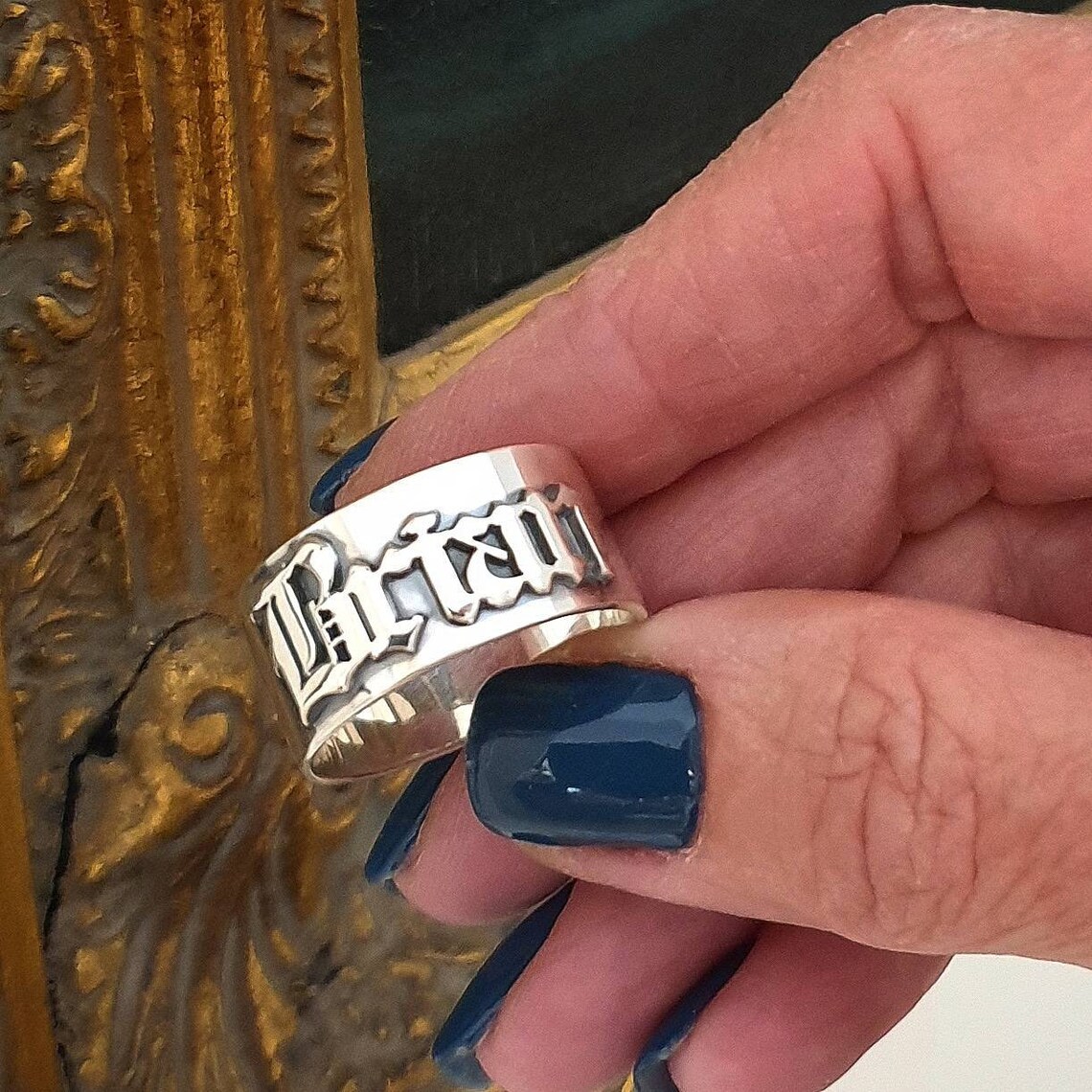 12MM Men' Gothic แหวนส่วนบุคคล - Street Fashion Rings บทวิจารณ์และราคา