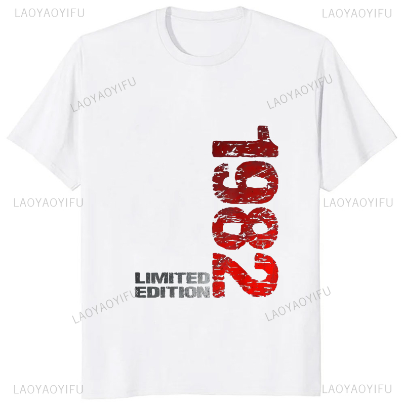เสื้อยืดพิมพ์ลายวินเทจ1982รุ่น - Street Fashion Baggy บทวิจารณ์และราคา