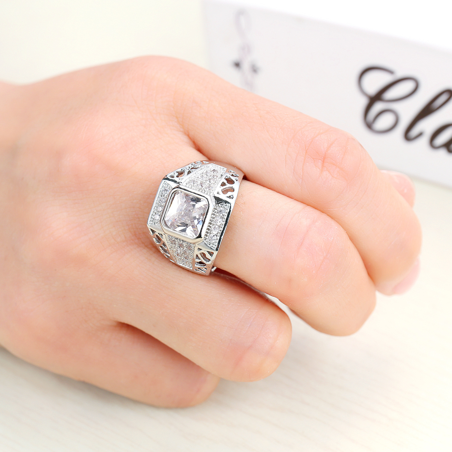 แหวนเงินแท้ 925 สไตล์ฮิปฮอป ปร - Street Fashion Rings บทวิจารณ์และราคา