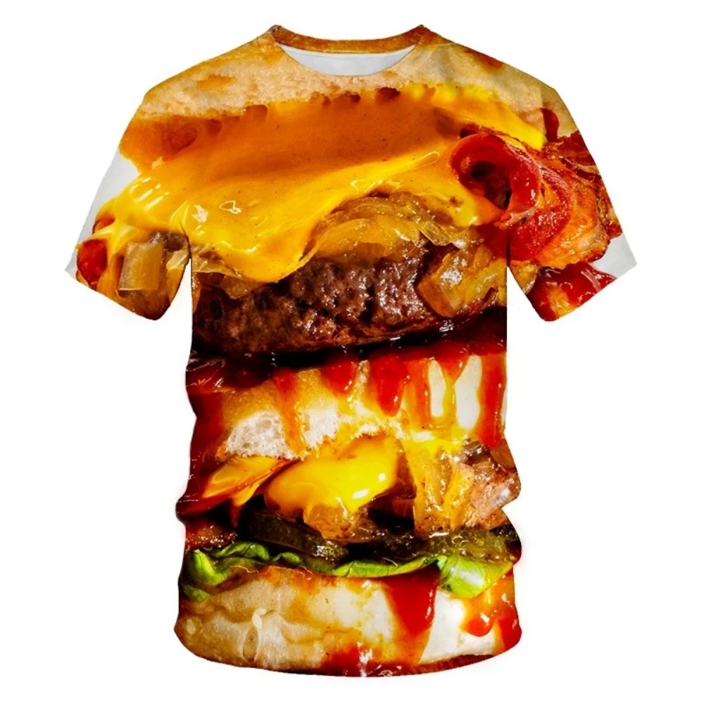 เสื้อยืดผู้ชายลายพิมพ์ 3 มิติ  - Street Fashion Theme บทวิจารณ์และราคา