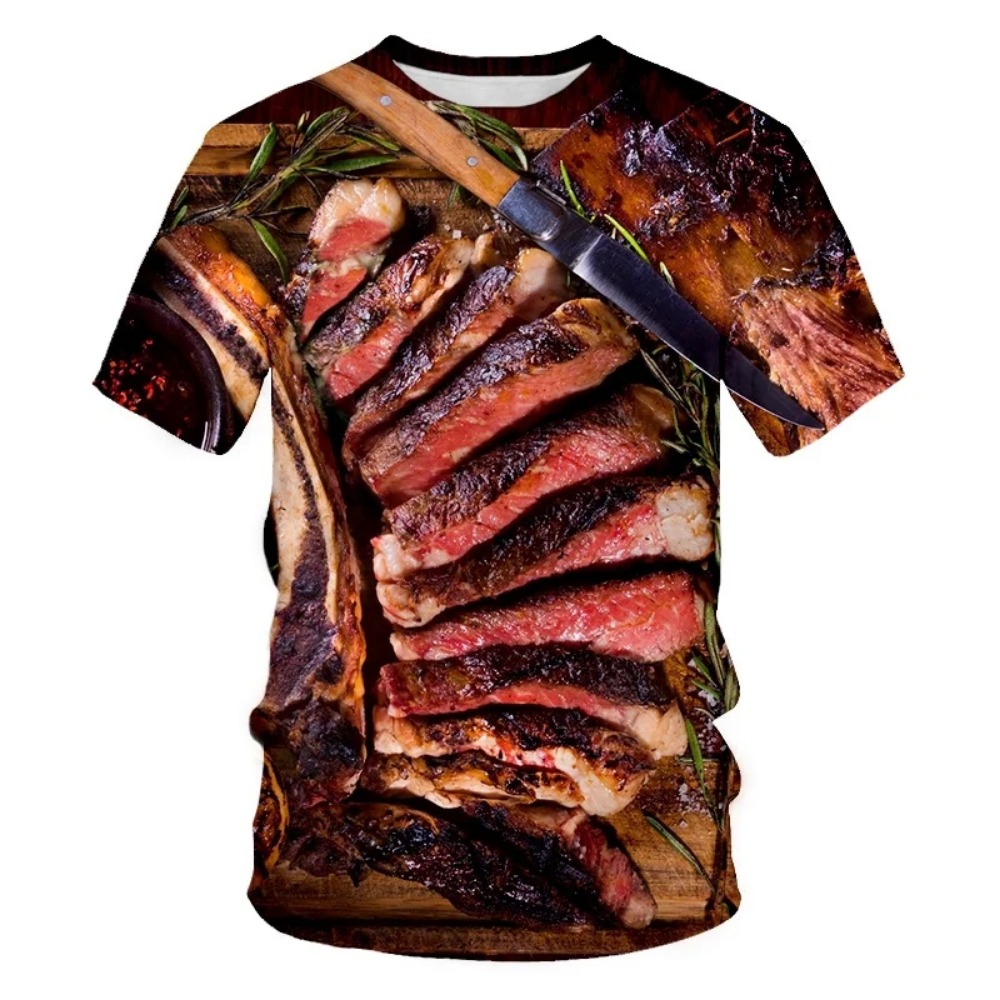 เสื้อยืดผู้ชายลายพิมพ์ 3 มิติ  - Street Fashion Theme บทวิจารณ์และราคา